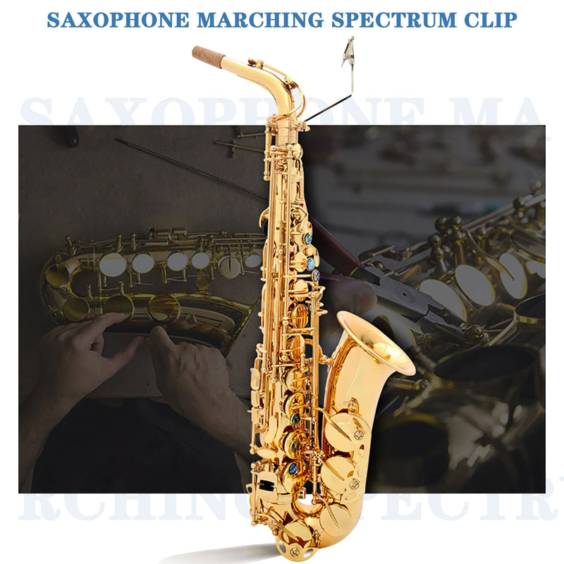 Silver Marching Lyre Clamp-On, Round Jack Metal Plating Marching Music Clip, Lyre for Saxophone