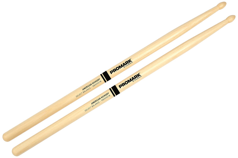 Promark Select Balance Rebound Balance Drum Sticks, Wood Tip, .595" (5B)