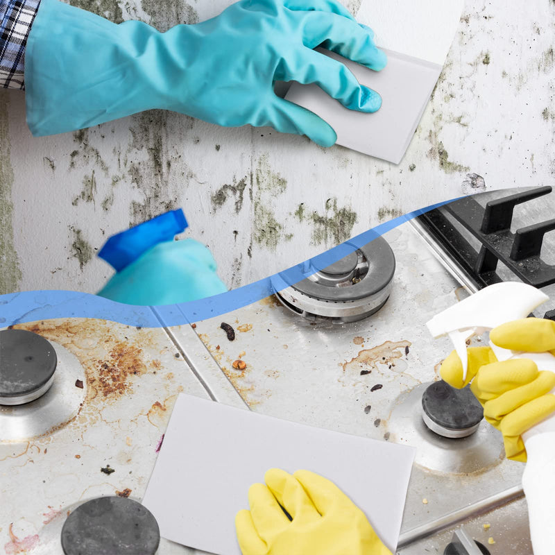 100 Pack Eraser Sheets Disposable Thin Cleaning Sponges Sheets Melamine Sponge Pads Home Eraser Wipes for Kitchen Shoe Furniture Bathroom Shower Cleaner