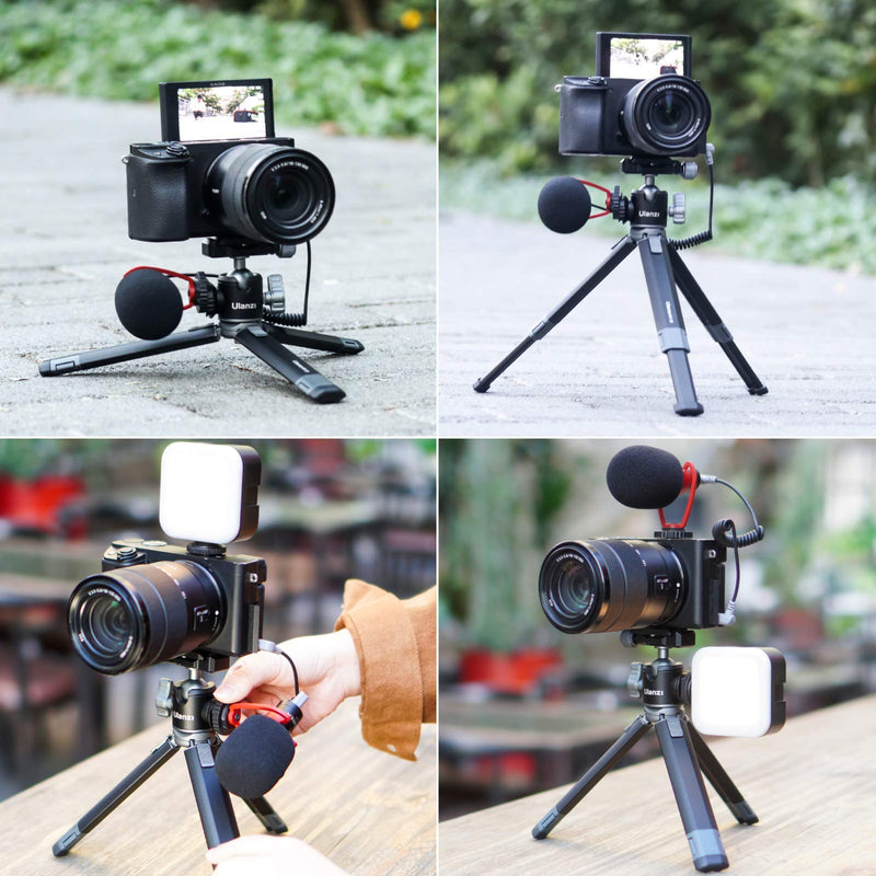 Portable Desktop Mini Tripod ULANZI MT-24 Compact Camera Tripod Aluminum Alloy with 360° Ball Head,1/4 inches Quick Release Plate for DSLR Camera Video Camcorder, Load up to 11lbs/5kg