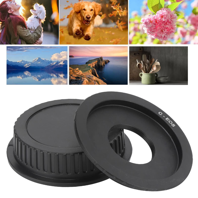 Hilitand for C‑EOS Lens Adapter Ring with Back Cap for C Mount Lens to for Canon EF/EF‑S Camera