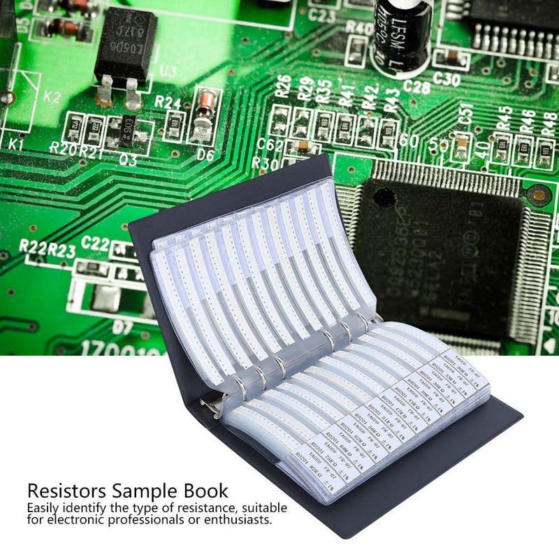 0201 SMD Resistor Sample Book, 170 Values Resistor Kit 50 Each 1% Accuracy in Storage Book Case, Electronic Component for Electronic Engineering