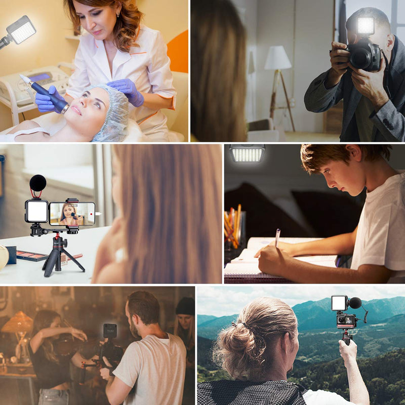 [AUSTRALIA] - VIJIM VL81 LED Video Light with 3 Cold Shoes, Mini Rechargeable LED Camera Light Built-in 3000mAh Battery,Bicolor 3200K-5600K LED Photo Light,Portable Photography Lamp for Vlogging 
