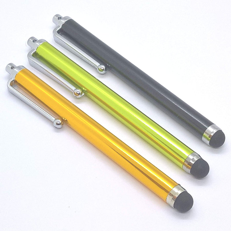 Universal Screen Metal Touch Stylus Pen for Android Device Mobile Phone Cell Smart Phone Tablet iPad iPhone (Multicolor 3pcs)