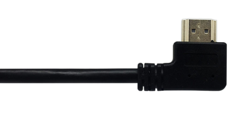 CERRXIAN 15cm 6inch High Speed HDMI 2.0 Left Angle HDMI 2.0 Male to Female Extension Cable with Screw Hole Panel Mount Support 4K 60hz Resolution for Blu Ray Player, 3D TV, Roku, Xbox360 (Black) (L)