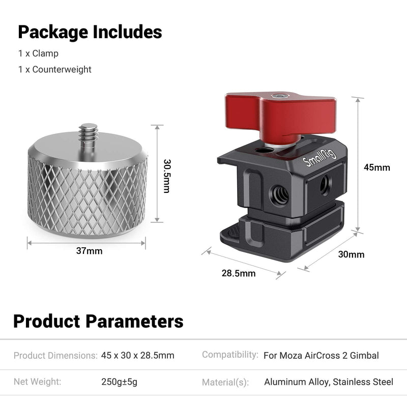 SmallRig Counterweight & Mounting Clamp Kit for Moza AirCross 2 2829