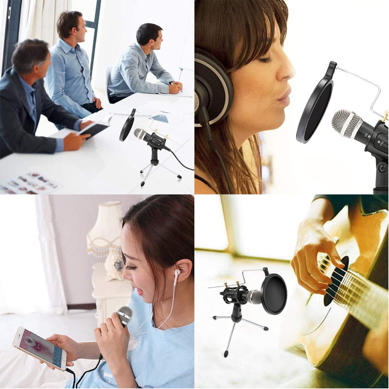 DUTTY Recording Condenser Microphone Mobile Phone Microphone Microfone For Computer Pc Karaoke Mic Holder