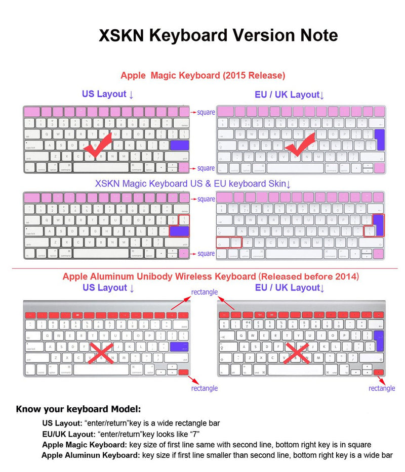 XSKN Magic Keyboard Adobe Illustrator Shortcut Keyboard Cover, Durable AI Hotkeys Silicone Keyboard Skin for Apple Magic Keyboard MLA22LL/A MLA22B/A (Not fit for Other Models)