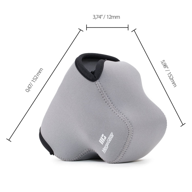 MegaGear Ultra Light Neoprene Camera Case Compatible with Panasonic Lumix DMC-FZ300 Grey