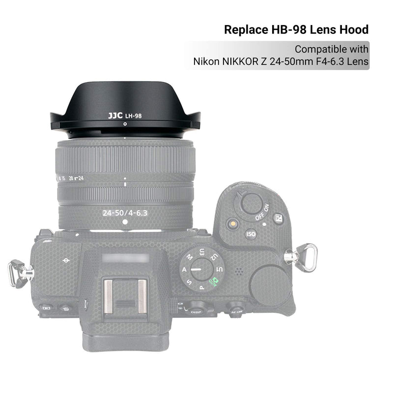 Lens Hood for NIKKOR Z 24-50mm F4-6.3 Lens on Nikon Z5 Z 5 Z6 II Z7 II Z6 Z7 Camera, Reversible Lens Shade Replace Nikon HB-98 Bayonet Lens Hood Replace HB-98