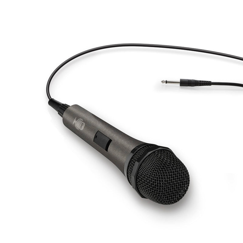 Singing Machine SMM-205 Unidirectional Dynamic Karaoke Microphone with 10 Ft. Cord, Black, One Size 1 Black & Gold