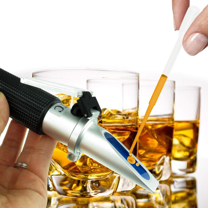 Handheld Refractometer 0~80% Ethyl with ATC 10~30°C Liquor Making, Liqueur MakersTool Meter
