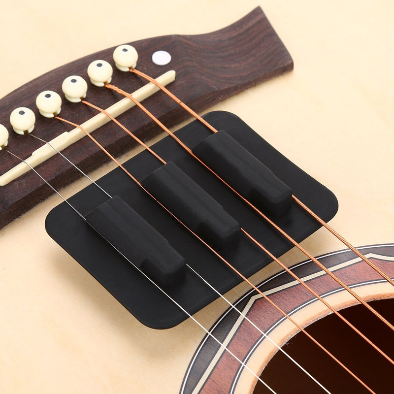 Guitar Mute Silencer, Silicone Guitar Mute Silence Pad Black For Guitar Acoustic Instruments Accessories