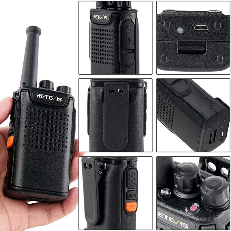 Retevis RT67 Walkie Talkie Rechargeable,Long Range Two Way Radios,FRS Portable 2 Way Radio for Adults,3000mAh Battery Flashlight Outdoor(1 Pack)