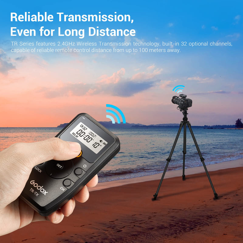 Godox TR-C1 TR-C3 Remote Shutter Release for Canon, Wireless Shutter Release Intervalometer Compatible for Canon R7 R6II R5 R RP 1Ds Mark III 5D Mark III 7D 6D 5D 90D 80D 70D 1200D G10 EOS M6 M6II M5