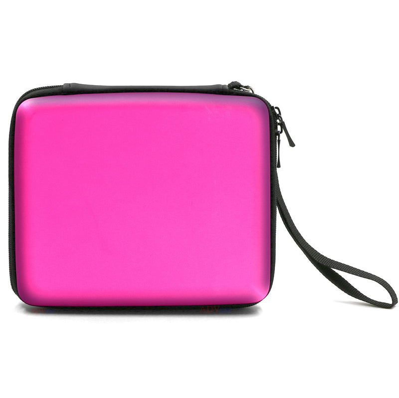 ADVcer 2DS Case, EVA Waterproof Hard Shield Protective Carrying Case with Hand Wrist Strap and Double Zipper Compatible with Nintendo 2DS (Fuchsia) Fuchsia