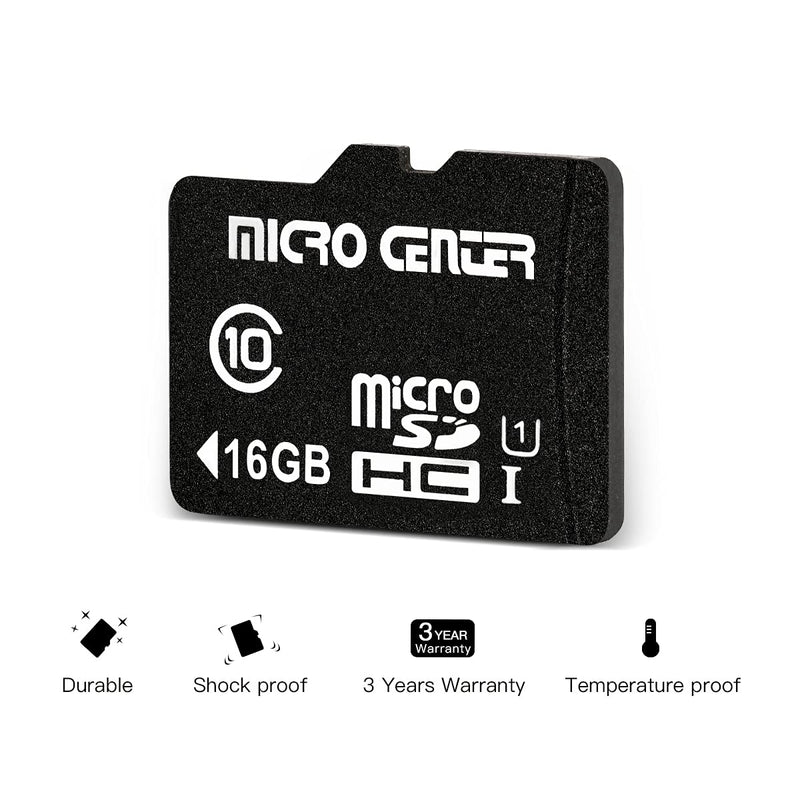 Micro Center 16GB Class 10 Micro SDHC Flash Memory Card with Adapter for Mobile Device Storage Phone, Tablet, Drone & Full HD Video Recording - 80MB/s UHS-I, C10, U1 (2 Pack) 16GB - 2 pack