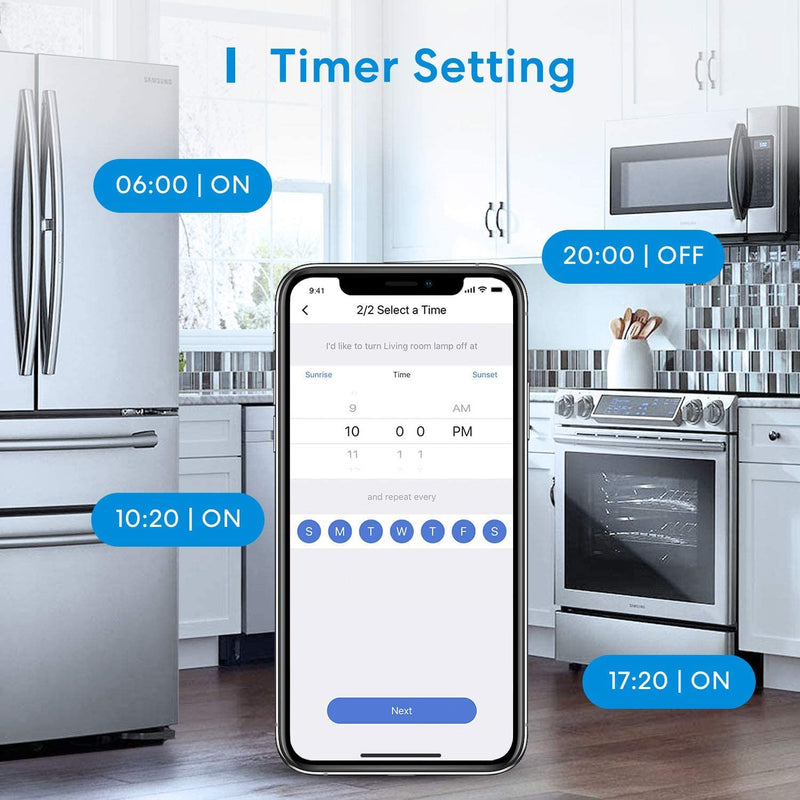 Meross Wi-Fi Dual Smart Plug, 15A 2-in-1 Smart Outlet, Support Apple HomeKit, Siri, Alexa, Echo, Google Home and SmartThings, Voice & Remote Control, Timer, No Hub Required, 2.4G Only, 1 Pack