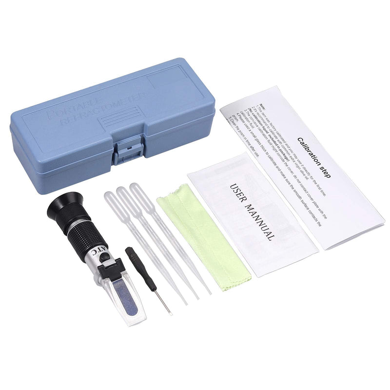AUTOUTLET 3-in-1 Honey Refractometer for Honey Moisture, Brix and Baume, 58-90% Brix Scale Range, Honey Moisture Tester with ATC, Ideal for Honey, Milk, Sugar Syrup, Fruit jam and Molasses, Beekeepers Honey Baume Refractometer