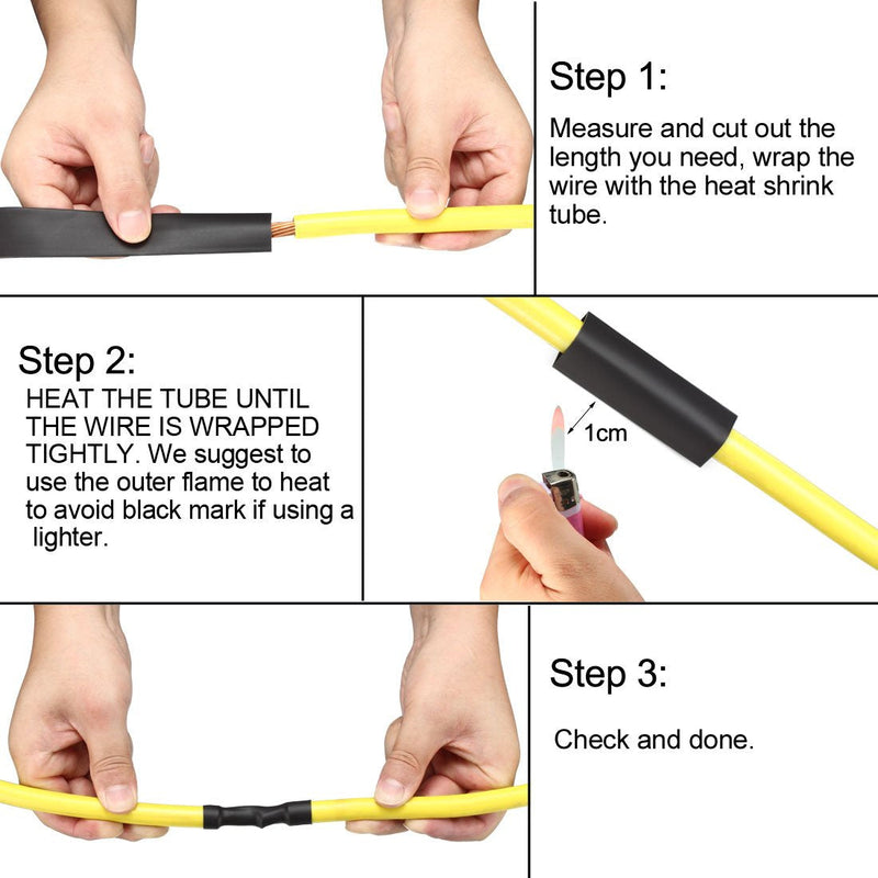 [AUSTRALIA] - uxcell Heat Shrink Tubing 5/8-inch(16mm) Dia 26mm Flat Width 2:1 Heat Shrink Tube Wire Wrap 33ft Clear 