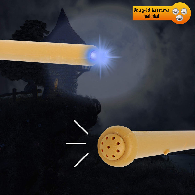 [AUSTRALIA] - Skeleteen Light Up Magic Wand - Pretend Play Witch And Wizard Wand With Lights And Sounds - 1 Piece 