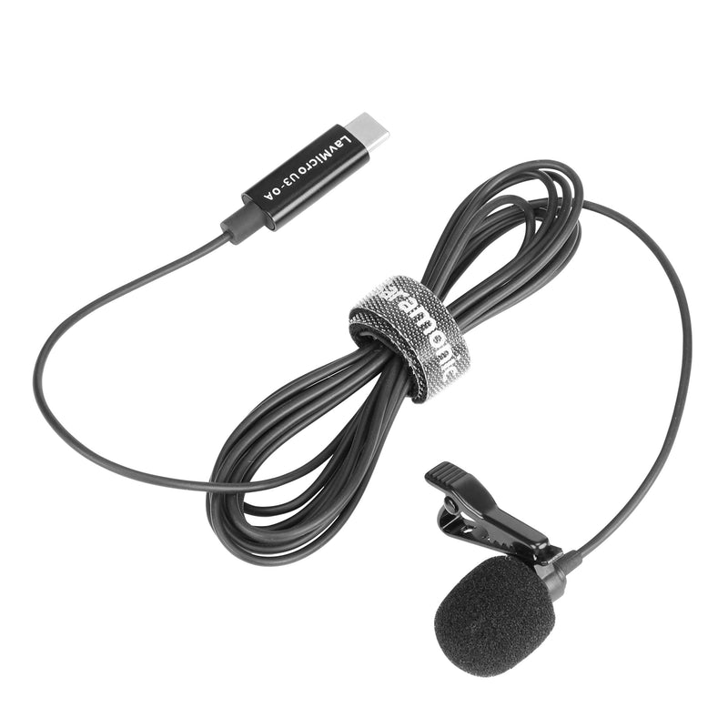 Saramonic Compact Clip-On Omnidirectional Lavalier Microphone Designed for DJI Osmo Action with 6.6ft (2m) Cable & USB-C Connector (LAVMICROU3-OA) For Osmo Action