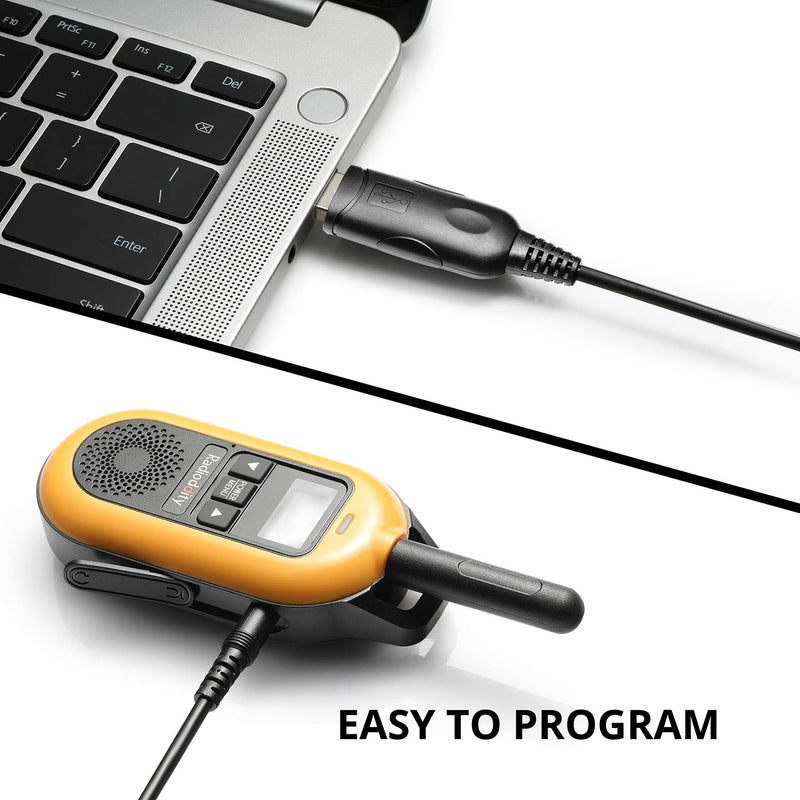 Programming Cable for Radioddity FS-T2 FRS Two-Way Radio License-Free Walkie Talkies, Supports Win7 Win10