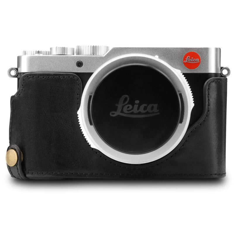 MegaGear Ever Ready Genuine Leather Camera Case Compatible with Leica D-Lux 7 Black