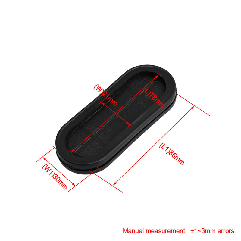 RDEXP 79 x 24mm Inner Size Black Synthetic Rubber Oval Shape Double-Sided Wires Grommet Gaskets Rings Set of 10