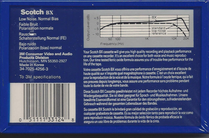 Scotch 3M Brand Cassette Tape 90 Minute Normal Bias