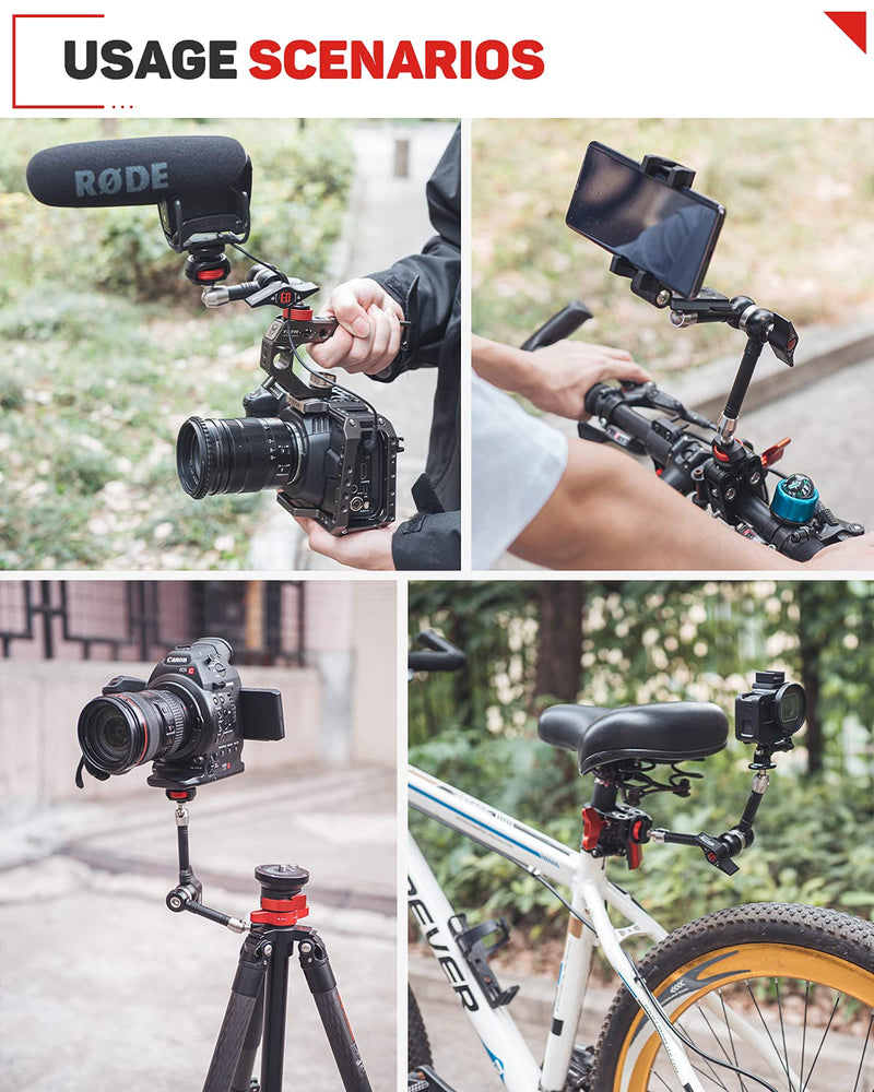 IFOOTAGE 5.5 Inches Magic Arm, Variable Friction Magic Arm Compatible with DSLR Camera Rig/LCD/DV Monitor/LED Lights/Flash Light/Microphone - LT2-3.5 d - 5.5'' Magic Arm