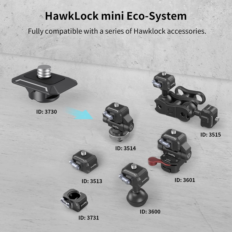 [AUSTRALIA] - SmallRig HawkLock Mini Universal Quick Release Plate, Quick Release Top Plate with 1/4"-20 Screw, Fits for Canon DSLR Camera Cage, Monitor, LED Light - 3730 QR Top Plate 