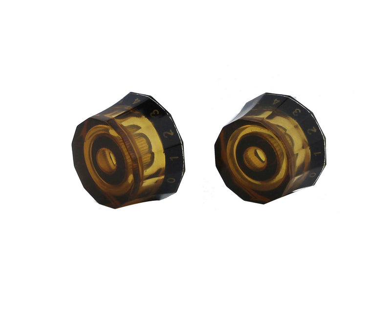 Guyker 2Pcs PRS Potentiometer Control Knobs Dia. 6mm (0.24") Shaft Pots - Rotary Volume Tone Buttons Replacement Part for Electric Guitar or Precision Bass - Brown