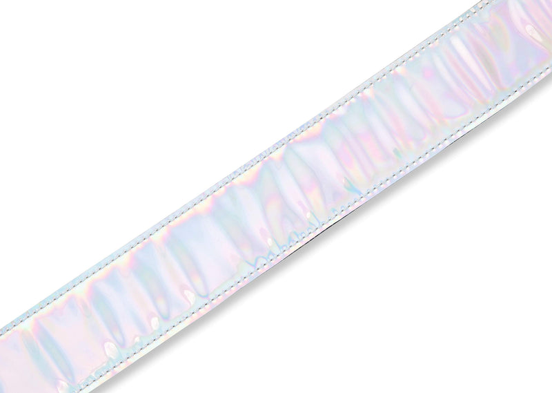 Levy's Leathers 2" Vinyl Guitar Strap Iridescent Design; Irridescent Rainbow (M7SC-SIL)