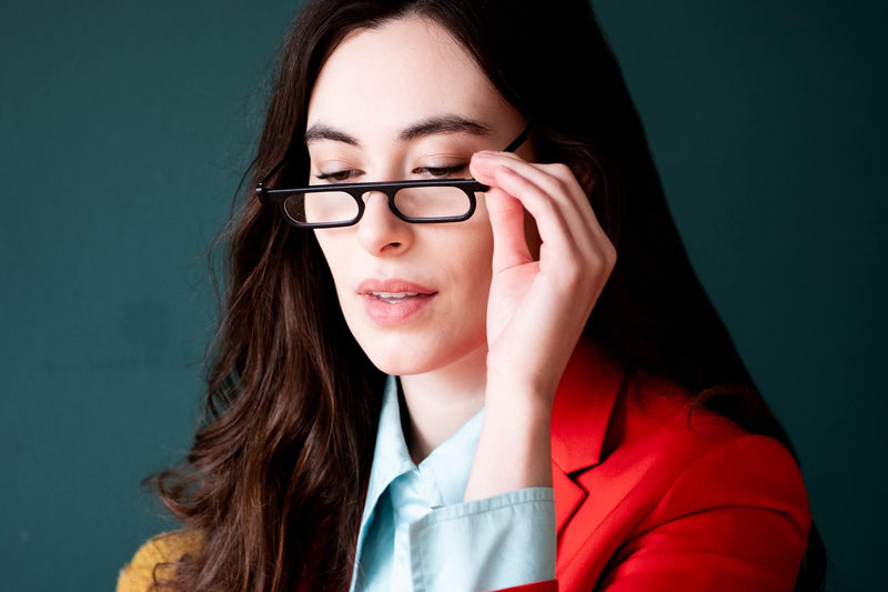 readon ultra compact reading glasses 4mm (set of two) Black 1.5 Diopters