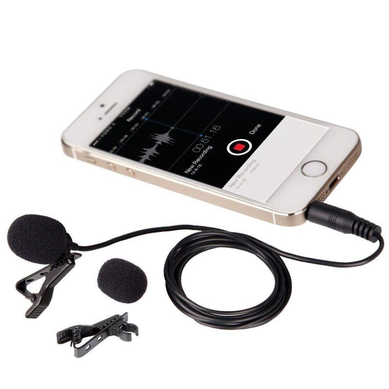 Lavalier Lapel Microphone,Nicama LVM7 Omnidirectional Condenser Mic for iPhone/Smartphones/DSLR Camera/YouTube Podcast/Interview/Voice Dictation/ASMR Mini Microphone(10 FT)
