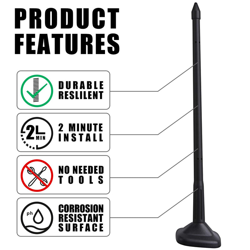 VOFONO 11 Inch Antenna Fits for Mini Cooper 1999-2020, Car Wash Proof Flexible Rubber Copper Core Antenna, Designed for Optimized FM/AM Signal Reception