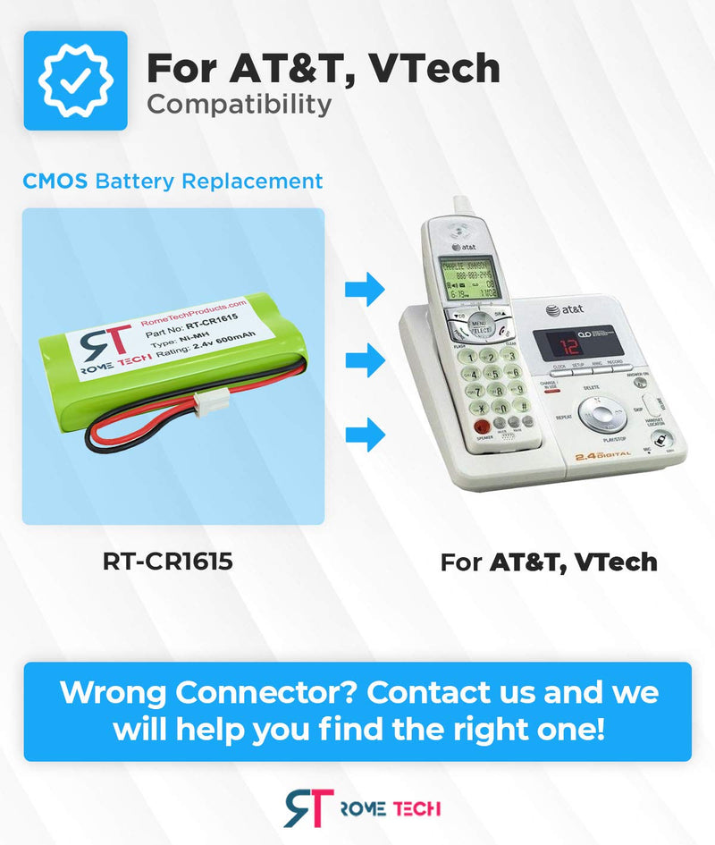 Battery for VTech Cordless Phone - Replacement Phone Batteries for AT&T and VTech Phones Cordless - BT162342 BT262342 CS6419 CS6719 (Green, 1 Pack) Green