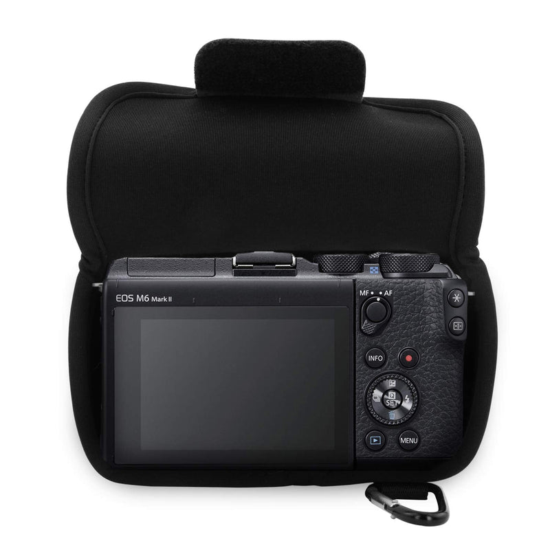MegaGear Ultra Light Neoprene Camera Case Compatible with Canon EOS M6 Mark II (15-45mm) Black