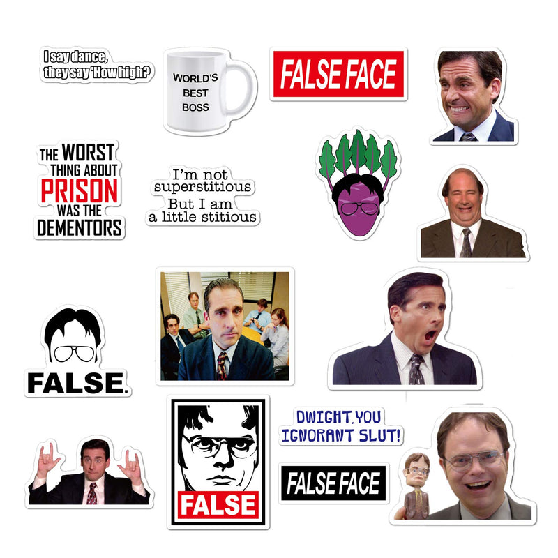 The Office Stickers Pack of 50 Stickers - The Office Stickers for Laptops, The Office Laptop Stickers, Funny Stickers for Laptops, Computers, Hydro Flasks (The Office-A)