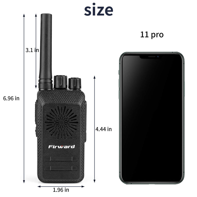 Firward Updated Walkie Talkies for Adults Long Range Walkie Talkie Rechargeable Two Way Radios Up to 5 Miles in The Open Filed 16 Channels with Earpieces/Headphones 2 Pack Woki Toki F2P with 2 Batteries+Headphones