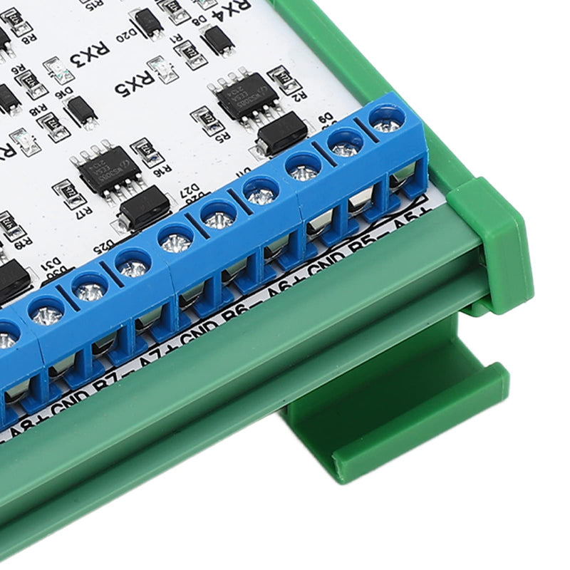 RJ45 to 8 RS485 Hub Converter, DC7‑30V Easy Wiring RJ45 to 8 RS485 Hub Module Compact Stable Performance for Industry (Hub Module with Housing) Hub Module with Housing