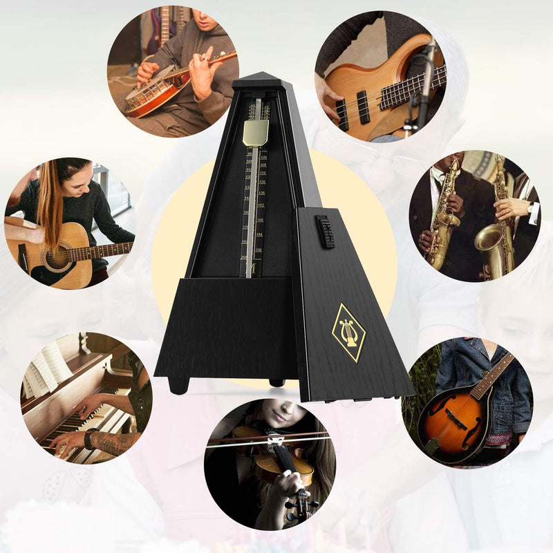 Donner Mechanical Metronome DPM-1 For Musician Guitar Piano Drum Violin Track Beat And Tempo Black