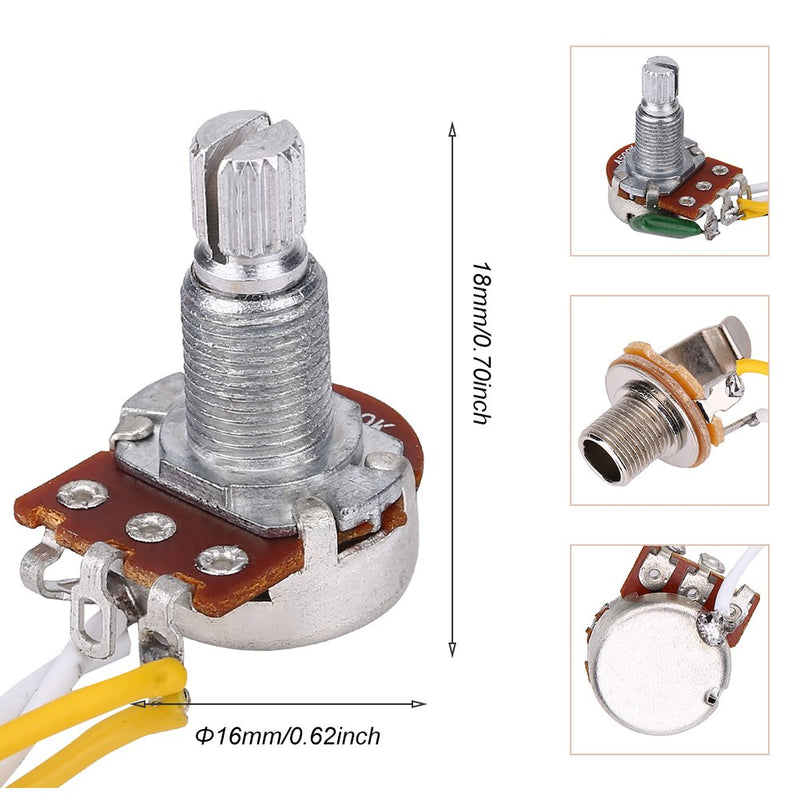 Guitar Wiring Hareness Kits, Electric Guitar Wiring Harness Kit Replacement Guitar Wiring Hareness 500K Pots Control Knobs 3-Way Switch with Jack Wiring Harness Kit for JB Electirc Guitar Bass