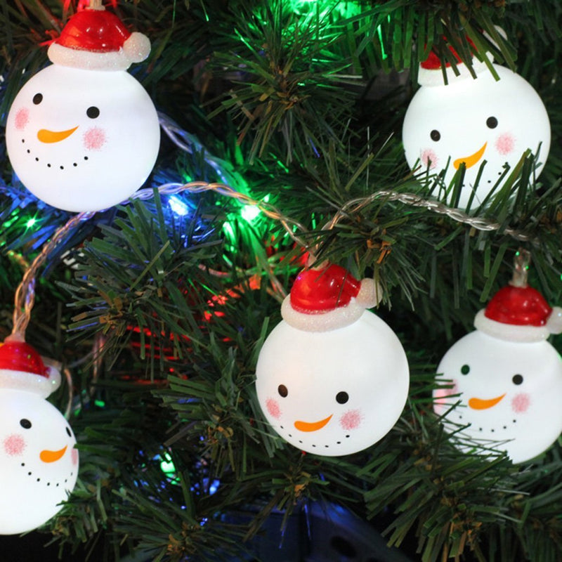 Besylruy LED Snowman String Starry Light for Gardens, Home, Wedding, Christmas Party, Battery-Powered, Metal, 110V, Warm White
