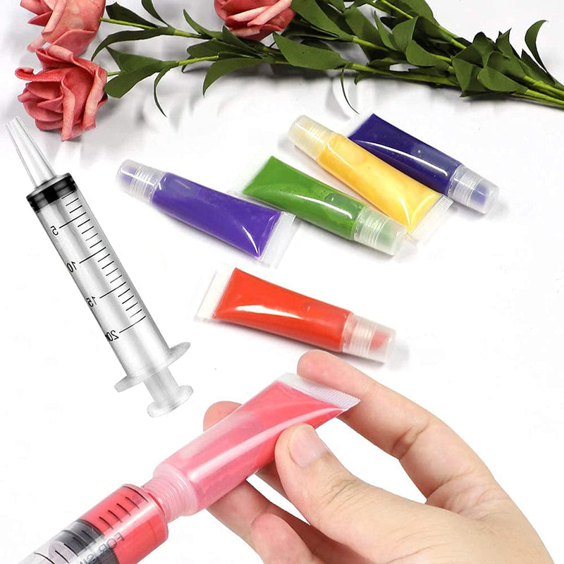 JIAYU 20ML 15PCS Plastic Syringe with Cap Individually Sealed,Liquid Measuring Syringe Suitable for Industrial Scientific Labs,Measuring (20ml 15pcs) 15.0