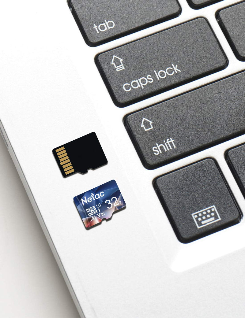Netac Micro SD Card 32GB 2 Packs, Mini TF Memory Card with up to 90 MB/s, UHS-1, Class 10, SDHC, FAT32, V10, A1, FHD 32GB*2