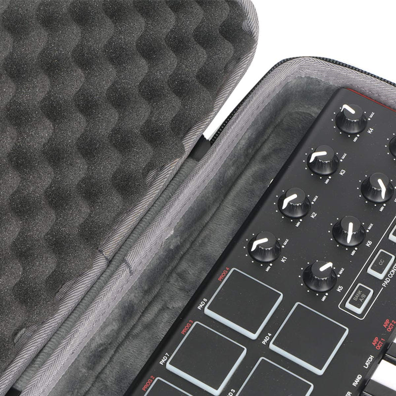 [AUSTRALIA] - co2crea Hard Travel Case for Akai Professional MPK Mini MKII | 25-Key Ultra-Portable USB MIDI Drum Pad Keyboard Controller (Travel Case with Foam) 