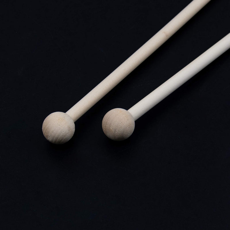 AUEAR, 8 Inch Long Wood Mallets Percussion Sticks for Xylophone Glockenspiel Percussion Energy Chime Wood Block and Bells