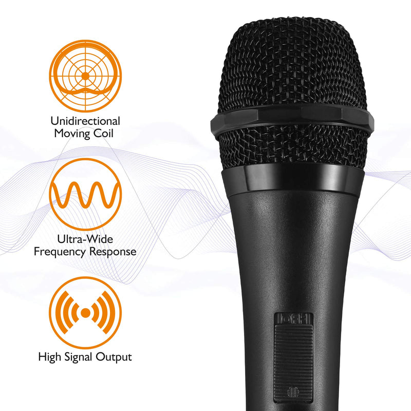 EARISE W1 Karaoke Microphone with 16.4ft Cord, Dynamic Vocal Microphone Handheld Wired Microphone for Karaoke, Singing, Speech, Wedding, Stage, Outdoor Activity